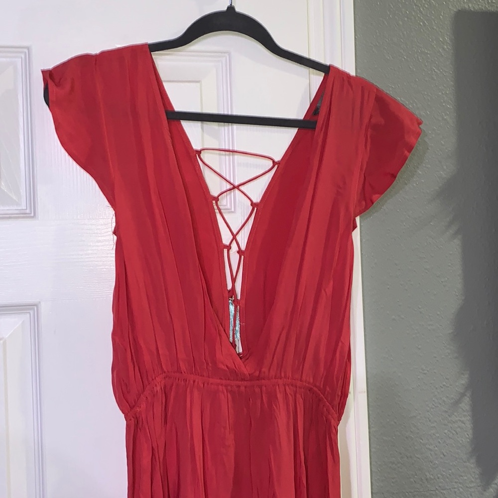 Coral maxi dress